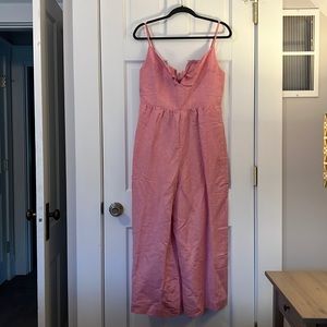 Loft - spaghetti strap pink romper - Size 6